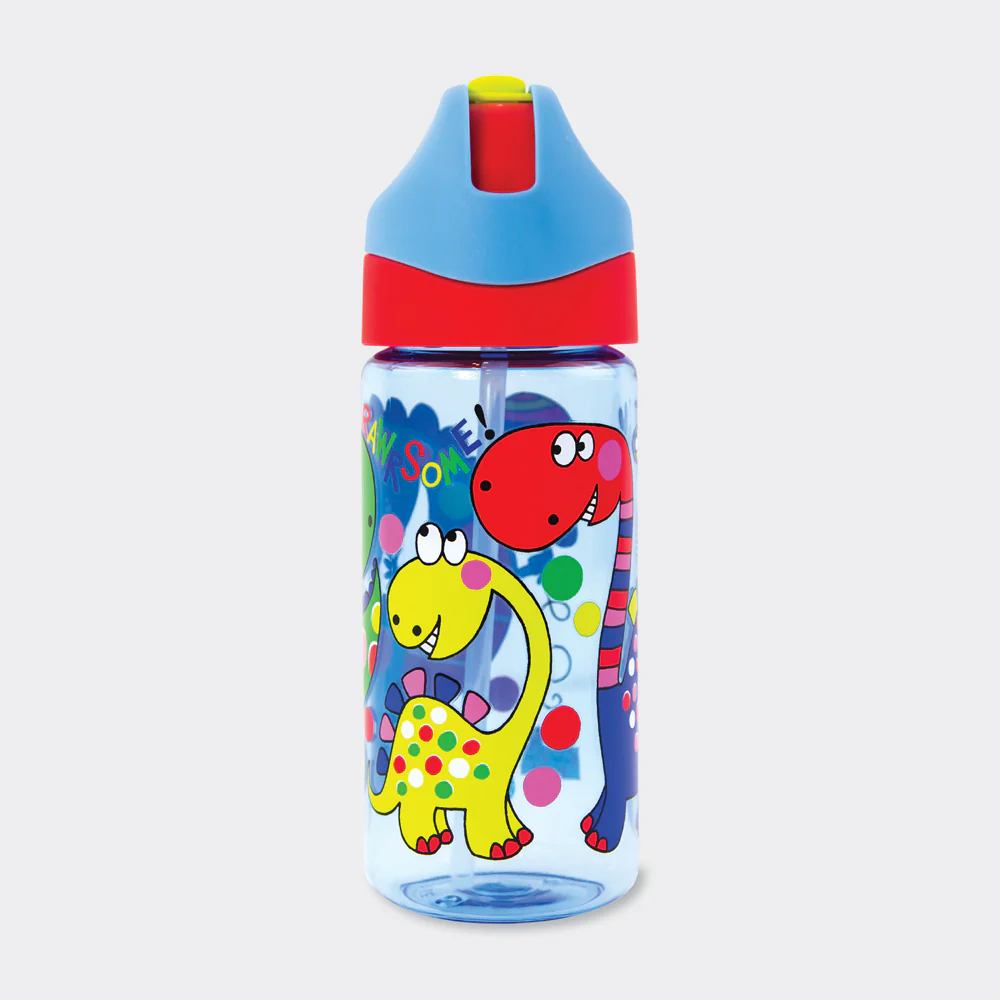 Botella con pajita Dinosaurios 1 Botella con pajita Dinosaurios
