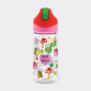 Botella con pajita love bugs