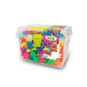 Meli Basic Neon Travel Box 500 piezas – Creatividad en Colores Neón para Pequeños Constructores