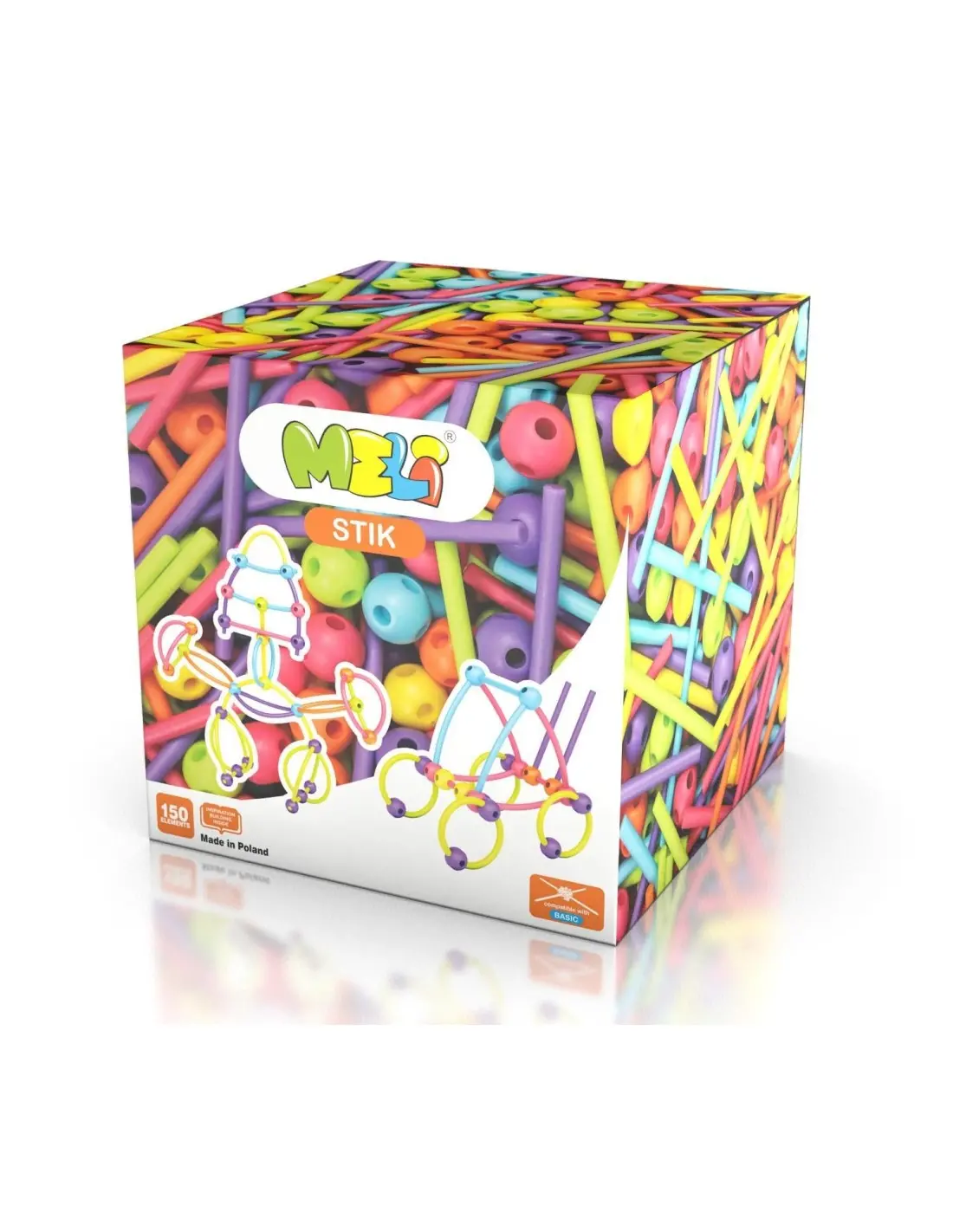 Meli Stik 150 piezas – Construcción Creativa con Conectores Flexibles Meli Stik 150 piezas – Construcción Creativa con Conectores Flexibles