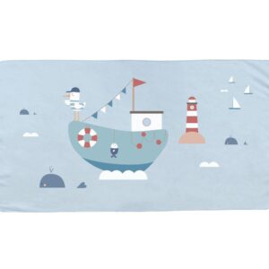 Toalla Playa Microfibra Fishing Boat Personalizable – Ligera y de Secado Rápido