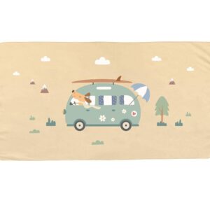 Toalla Playa Microfibra Surf Van Personalizable – Ligera y de Secado Rápido