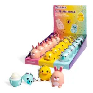 Bálsamo labial infantil Martinelia World Animals con llavero​