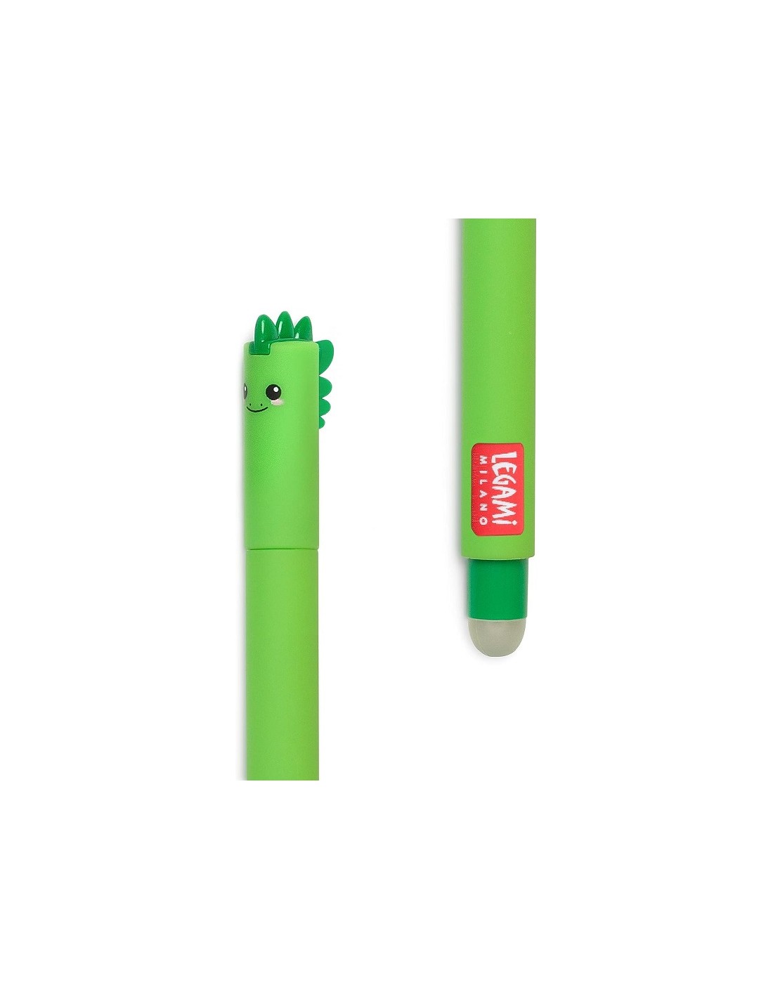 Bolígrafo de Gel Borrable Dino de Legami – Escritura Creativa en Tinta Verde con Goma de Borrado 3 Bolígrafo de Gel Borrable Dino de Legami – Escritura Creativa en Tinta Verde con Goma de Borrado