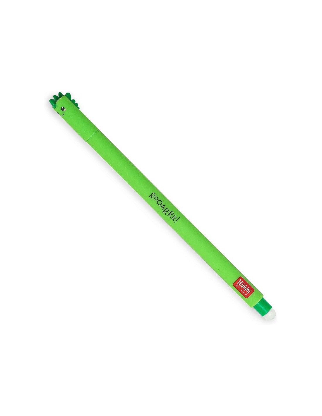 Bolígrafo de Gel Borrable Dino de Legami – Escritura Creativa en Tinta Verde con Goma de Borrado Bolígrafo de Gel Borrable Dino de Legami – Escritura Creativa en Tinta Verde con Goma de Borrado