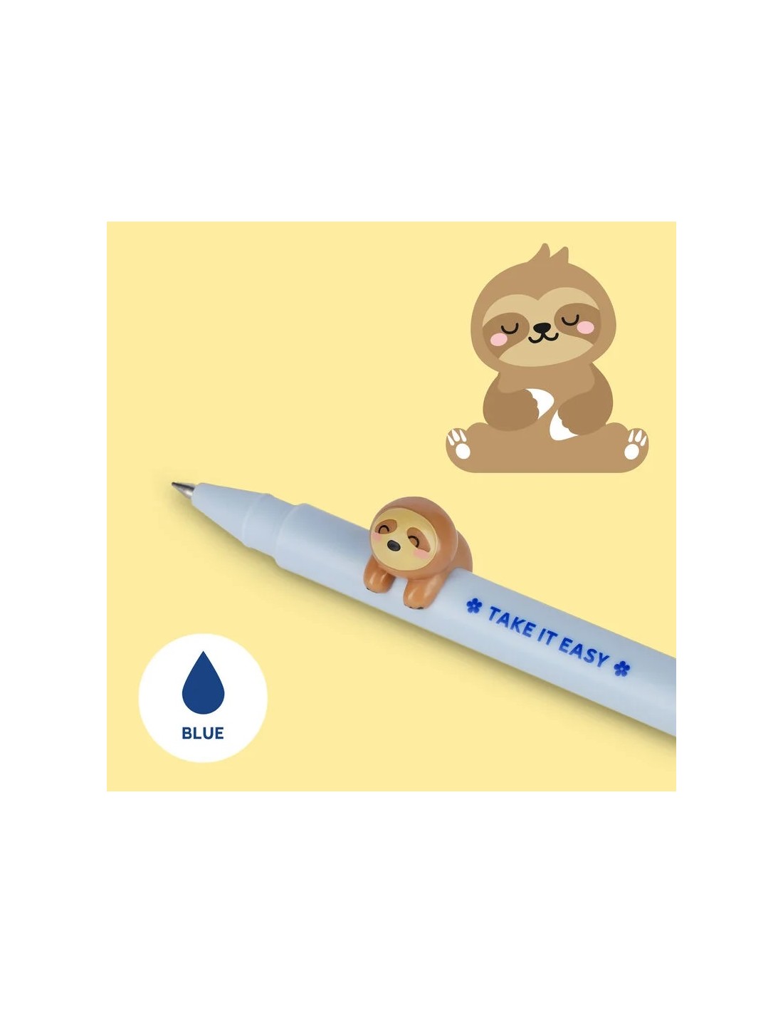 Bolígrafo de Gel Lovely Friends Perezoso de Legami – Escritura Suave en Tinta Azul y Diseño Adorable Bolígrafo de Gel Lovely Friends Perezoso de Legami – Escritura Suave en Tinta Azul y Diseño Adorable