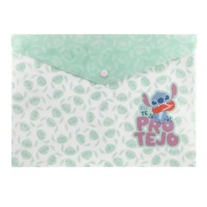 Carpeta A4 con Cierre de Broche Stitch – Diseño Disney Fashion para Documentos y Apuntes