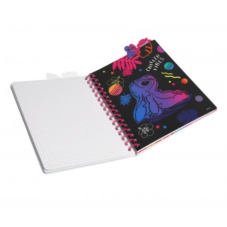 Cuaderno A5 con Espiral Stitch Disney Black – 100 Hojas Cuadriculadas, Tapa Dura y Estilo Compacto 3 Cuaderno A5 con Espiral Stitch Disney Black – 100 Hojas Cuadriculadas, Tapa Dura y Estilo Compacto