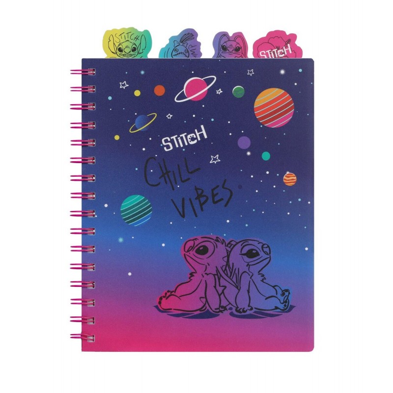 Cuaderno A5 con Espiral Stitch Disney Black – 100 Hojas Cuadriculadas, Tapa Dura y Estilo Compacto Cuaderno A5 con Espiral Stitch Disney Black – 100 Hojas Cuadriculadas, Tapa Dura y Estilo Compacto