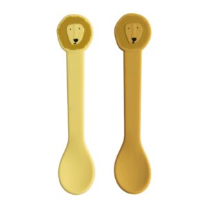 Cuchara de Silicona 2 uds Mr. Lion de Trixie – Flexibles, Suaves y Seguras para Bebés
