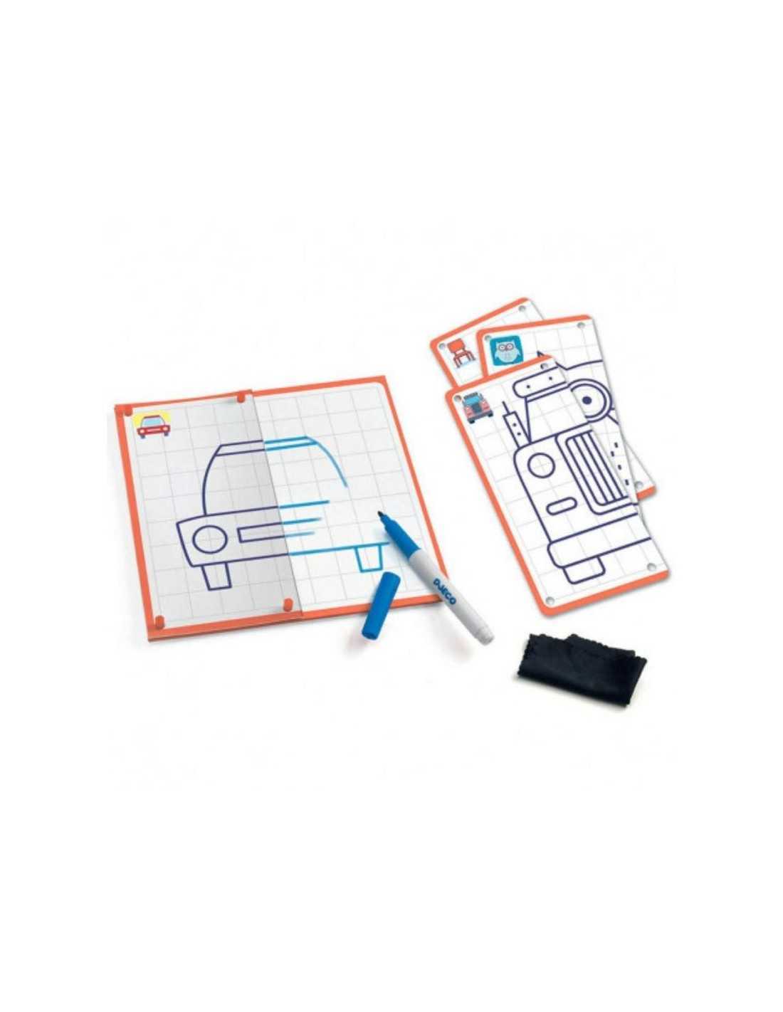 Eduludo Step by Step Symétrie de Djeco – Aprende simetría paso a paso con fichas y formas 2