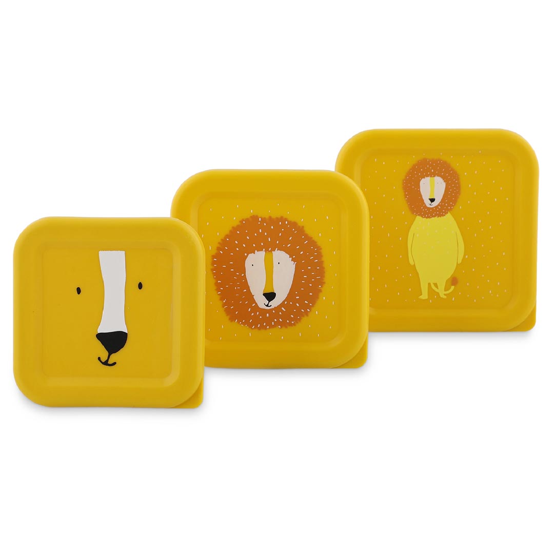 5401121052131_06 Fiambrera Nido 3 uds Mr. Lion de Trixie – Apilables, Seguras y con Diseño de León