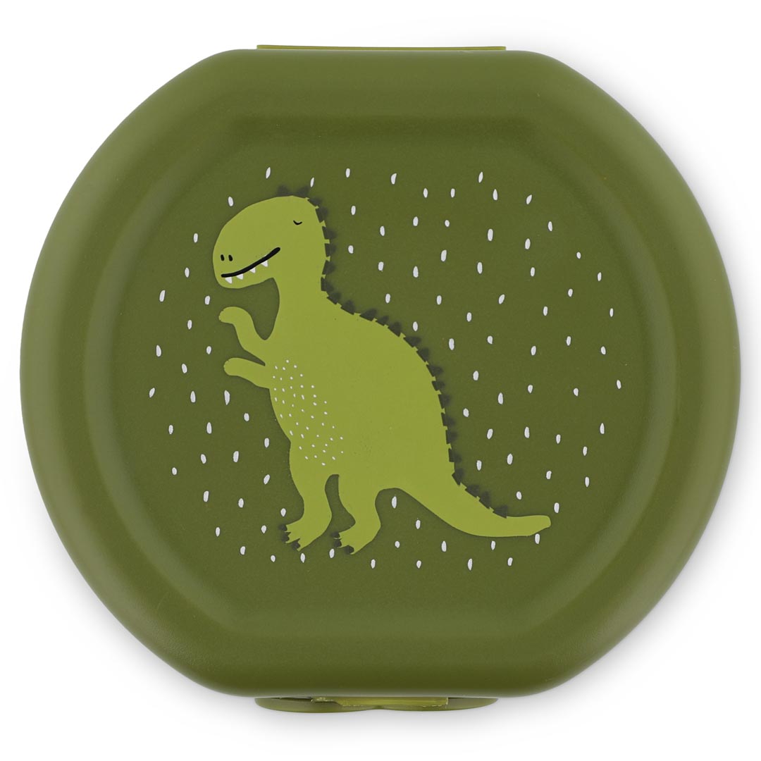 5401121062017_01 Fiambrera con Clip 2 uds Mr. Dino de Trixie – Seguras, Resistentes y con Diseño de Dinosaurio
