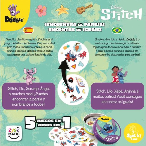 Juego de cartas dobble Disney Stitch.3
