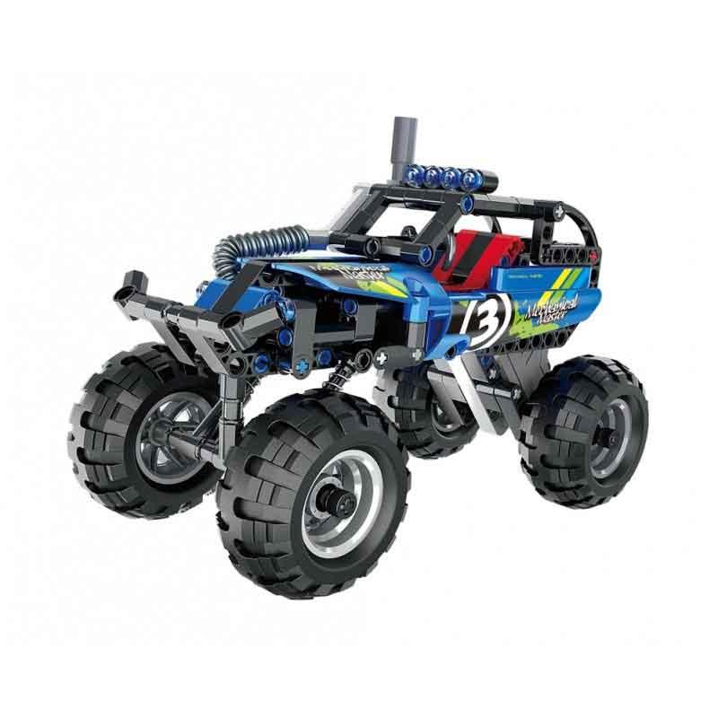 Juego de construcción 4x4 de Retrofricción Azul de iMMaster – 193 piezas para aventuras todoterreno 2