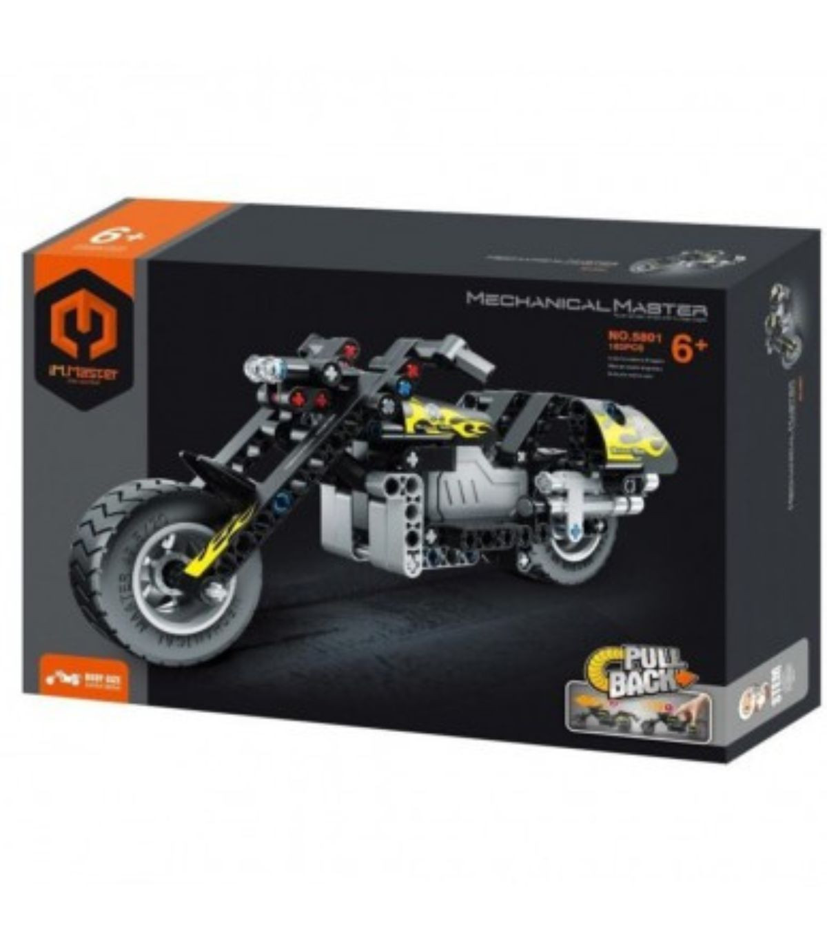 Juego de construcción Motocicleta de Retrofricción de iMMaster – 183 piezas para montar y jugar 2