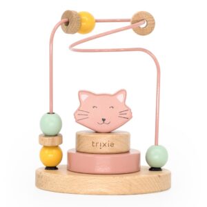 Laberinto de Cuentas de Madera Mrs. Cat de Trixie – Estimula la Motricidad Fina y la Coordinación de Forma Divertida
