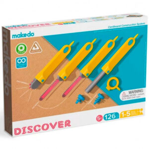 Makedo Discover – Juego Creativo de Construcción con Cartón (126 Piezas) para Niños y Niñas