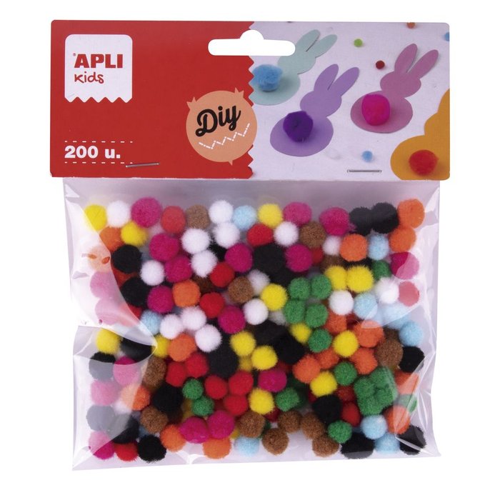 Mini pompones 8mm colores surtidos Mini pompones 8mm colores surtidos