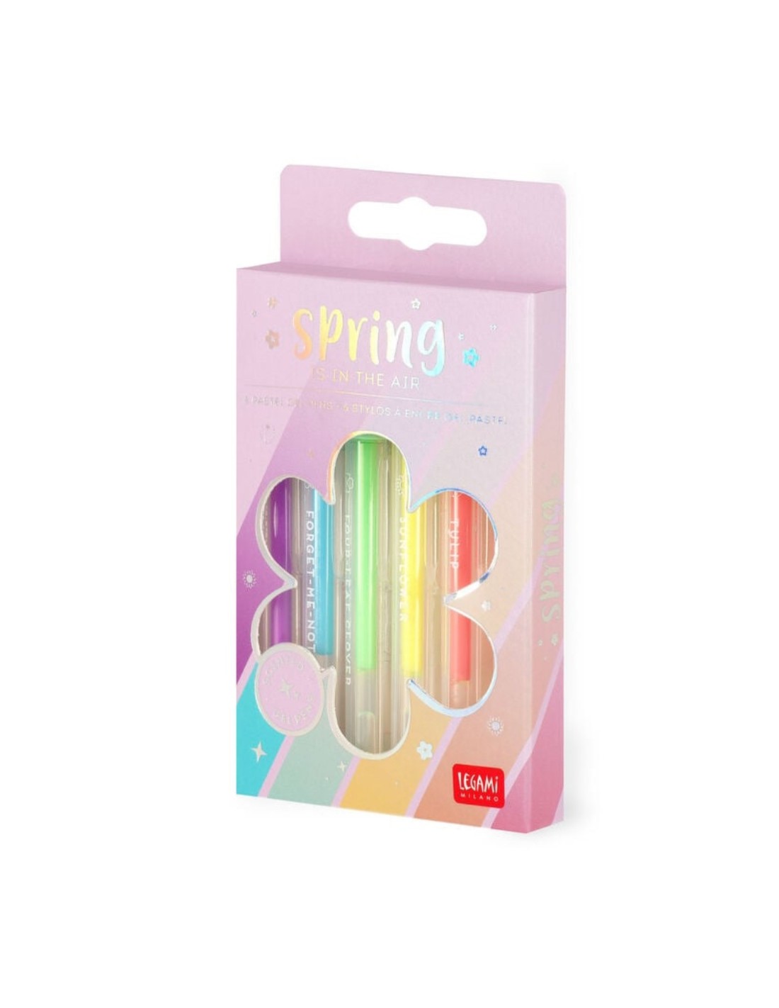 Pack de 6 Bolígrafos de Gel Pastel de Legami – Escritura Suave con Colores Dulces y Creativos Pack de 6 Bolígrafos de Gel Pastel de Legami – Escritura Suave con Colores Dulces y Creativos