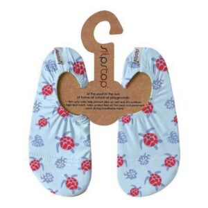 Slipstop Tortugas SS25 – Escarpines antideslizantes infantiles con diseño de tortugas