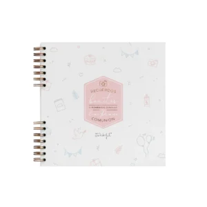 Álbum de Fotos Rosa – “Recuerdos Bonitos de Mi Primera Comunión” Mr. Wonderful