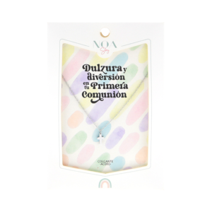 Colgante Acero Plateado Noa Story Dulzura y diversión en tu primera comunión – Regalo original para comuniones