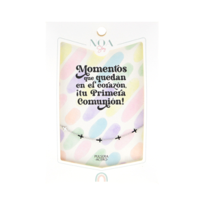 Pulsera Acero Plateado Noa Story Momentos que quedan en el corazón tu primera comunión – Recuerdo inolvidable para comuniones