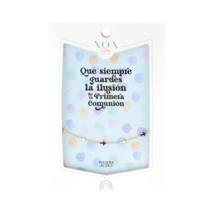 Pulsera Acero Dorado Noa Story Que siempre guardes la ilusión de tu primera comunión – Recuerdo inolvidable para comuniones