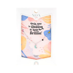 Colgante Acero Plateado Noa Story Deja que la ilusión te haga brillar – Recuerdo brillante para comuniones
