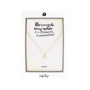 Colgante Un recuerdo muy molón en tu Primera Comunión – Acero Dorado Lovely Story
