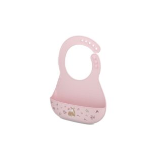 Babero de Silicona Mio Fairy Garden – Ajustable, Antimanchas y con Bolsillo Atrapa Migas Little Dutch