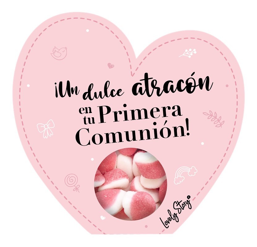 CH2444RS Cajita de Chuches 100g Un dulce atracón en tu Primera Comunión – Detalle original y delicioso