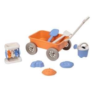 Carretilla de Juguete con 7 Accesorios Eurekakids – Juego de Arena para Excavar, Transportar y Crear