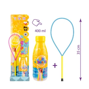 Pompero Tuban con anillo y 400 ml – Crea burbujas gigantes con facilidad