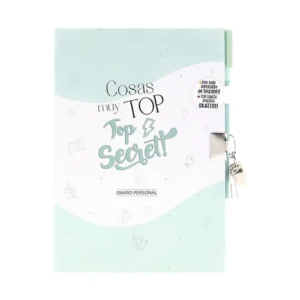 Set Diario con Candado y Bolígrafo Cosas Muy Top Top Secret Mint – Regalo especial para comuniones