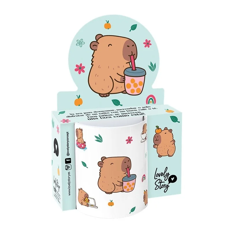Taza Mug 330ml Bubble Tea Capibara – Encanto y Diversión en Cada Sorbo Taza Mug 330ml Bubble Tea Capibara – Encanto y Diversión en Cada Sorbo