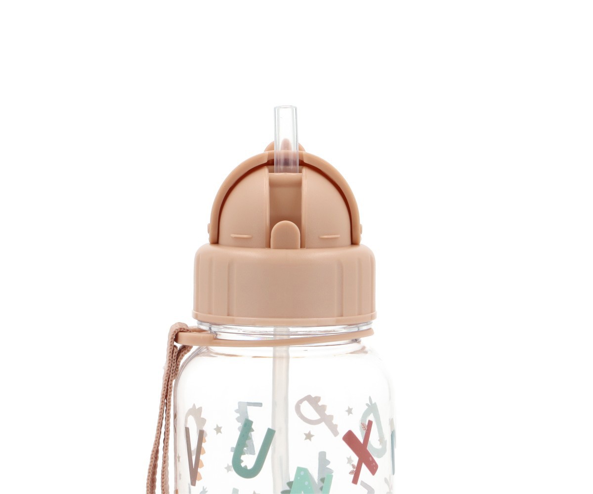 Botella Infantil con Pajita 500ml Funny Letters – Personalizable 2 Botella Infantil con Pajita 500ml Funny Letters – Personalizable