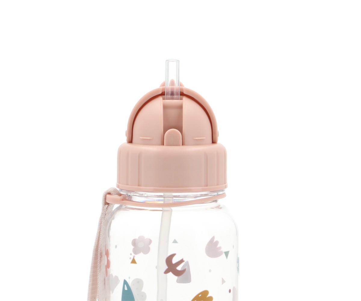Botella Infantil con Pajita 500ml Geometric Nature – Personalizable 2 Botella Infantil con Pajita 500ml Geometric Nature – Personalizable
