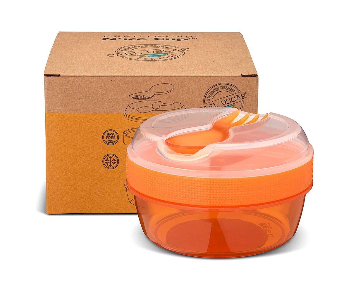 Caja Almuerzo con Tapa Refrigerante N'ice Cup Naranja1 Caja Almuerzo con Tapa Refrigerante N'ice Cup Naranja