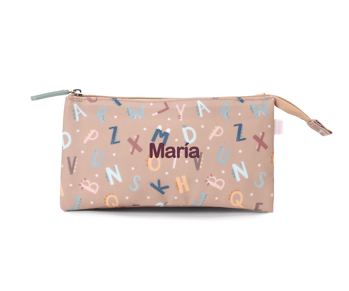 Estuche Escolar 3 Compartimentos Funny Letters – Tutete Personalizable y Reciclado 4 Estuche Escolar 3 Compartimentos Funny Letters – Tutete Personalizable y Reciclado