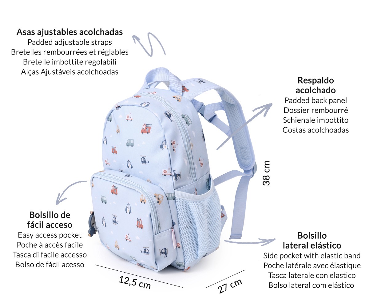 Mochila Infantil City Cars – Tutete Personalizable, impermeable y con diseño urbano 2 Mochila Infantil City Cars – Tutete Personalizable, impermeable y con diseño urbano