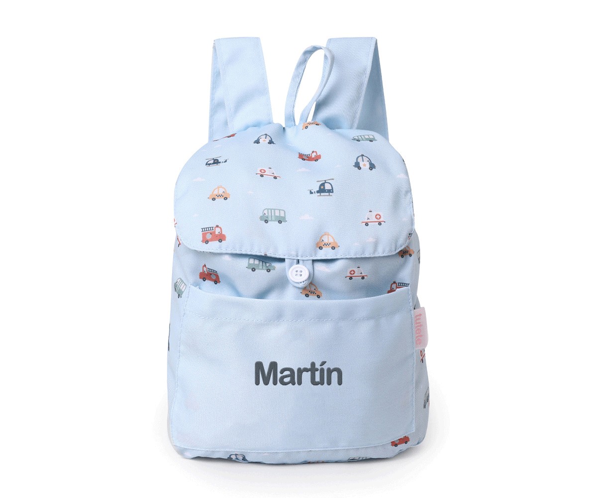 Mochila Infantil de Tela Personalizable City Cars – Tutete 3 Mochila Infantil de Tela Personalizable City Cars – Tutete