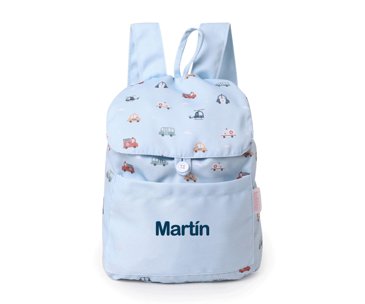 Mochila Infantil de Tela Personalizable City Cars – Tutete 4 Mochila Infantil de Tela Personalizable City Cars – Tutete