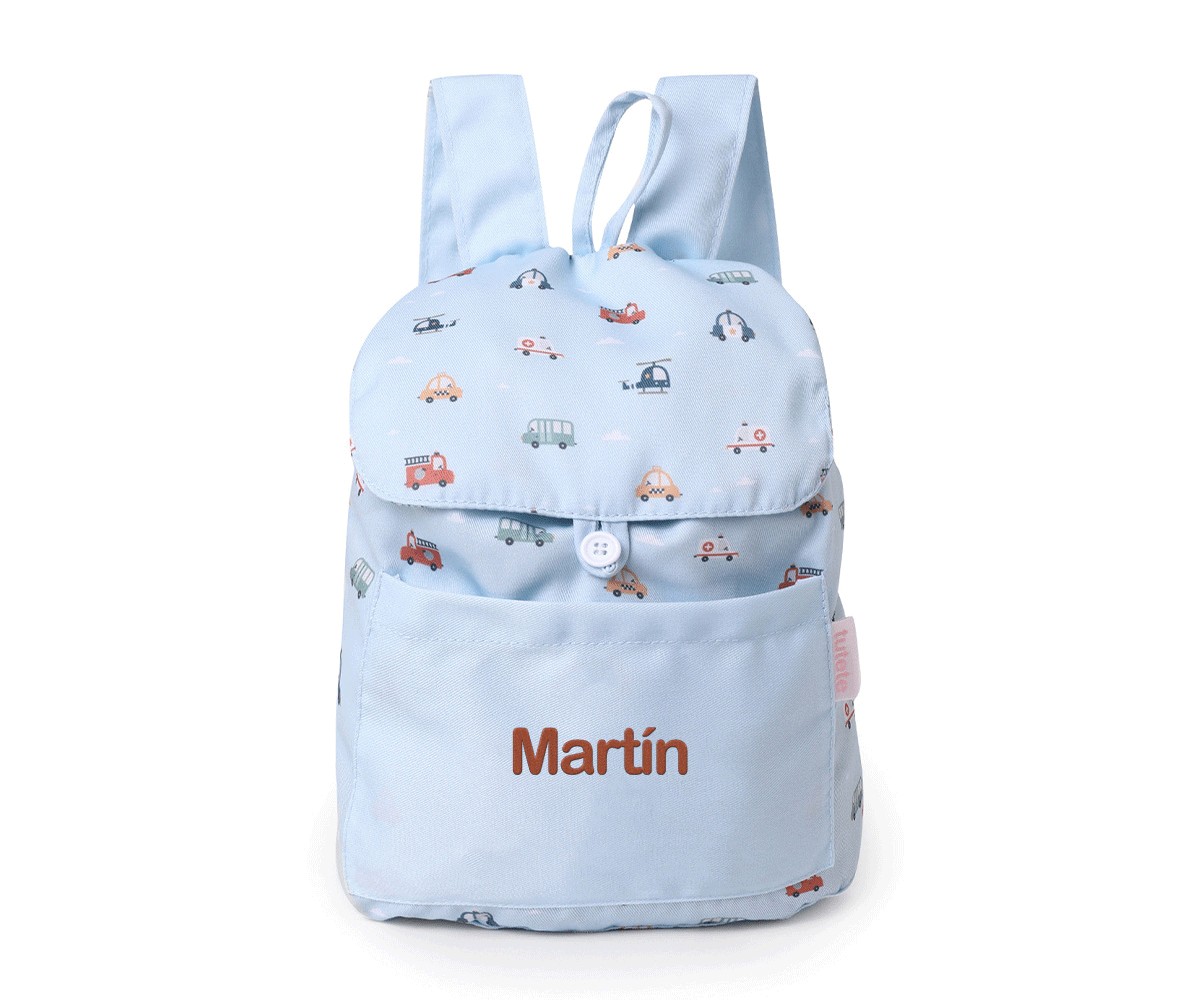 Mochila Infantil de Tela Personalizable City Cars – Tutete 8 Mochila Infantil de Tela Personalizable City Cars – Tutete