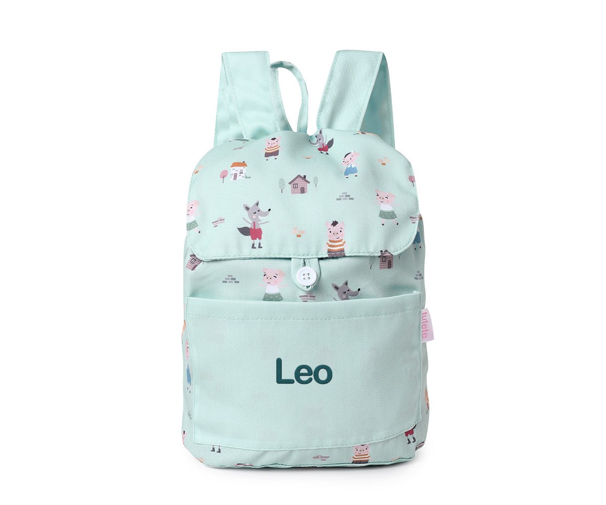 Mochila Infantil de Tela Personalizable The Three Little Pigs – Tutete 3 Mochila Infantil de Tela Personalizable The Three Little Pigs – Tutete