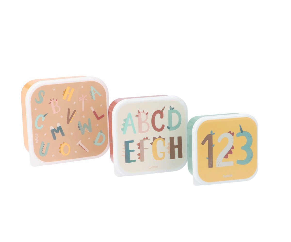 Set de 3 Cajitas de Almuerzo Infantiles Funny Letters – Coloridas y Funcionales Set de 3 Cajitas de Almuerzo Infantiles Funny Letters – Coloridas y Funcionales