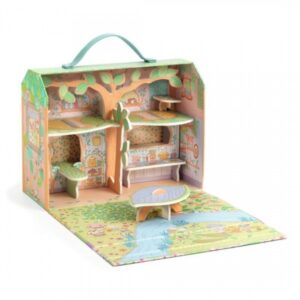 Tinyly Casita de Sylvina y Foxy de Djeco – Casita árbol con muñeca y compañero