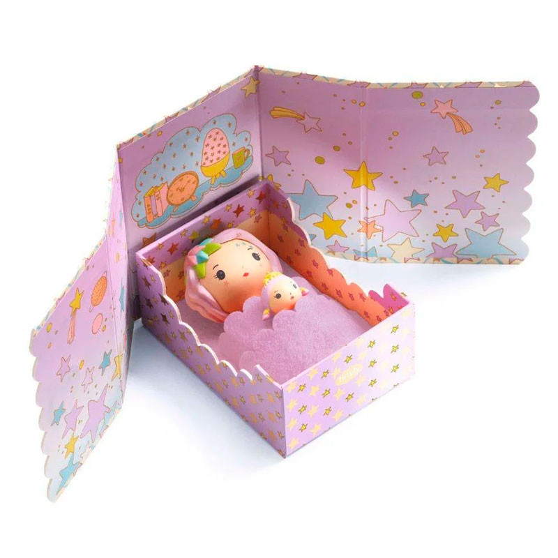 Tinyroom de Violet – Djeco Figurita articulada con cama y bebé 3 Tinyroom de Violet – Djeco Figurita articulada con cama y bebé