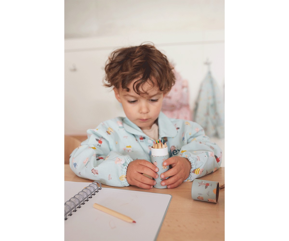 Tubo de Lápices de Colores Funny Letters – Tutete 12 lápices infantiles en estuche compacto y decorado